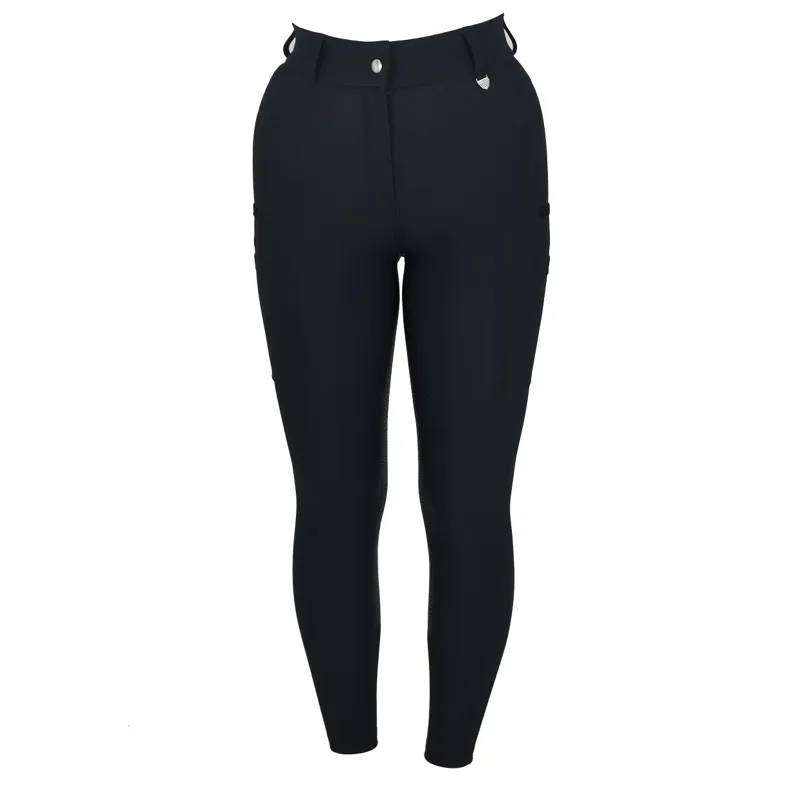 Woof Wear Hybrid Full Seat Riding Tights Ladies in Black-1